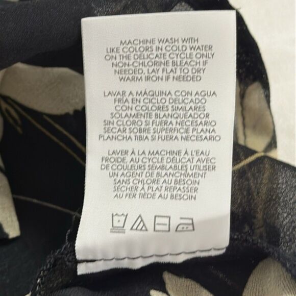 Cabi Cosmo Blouse Sheer Elastic Cuffs Floral Womens Small Long Sleeves Romantic - Picture 8 of 10